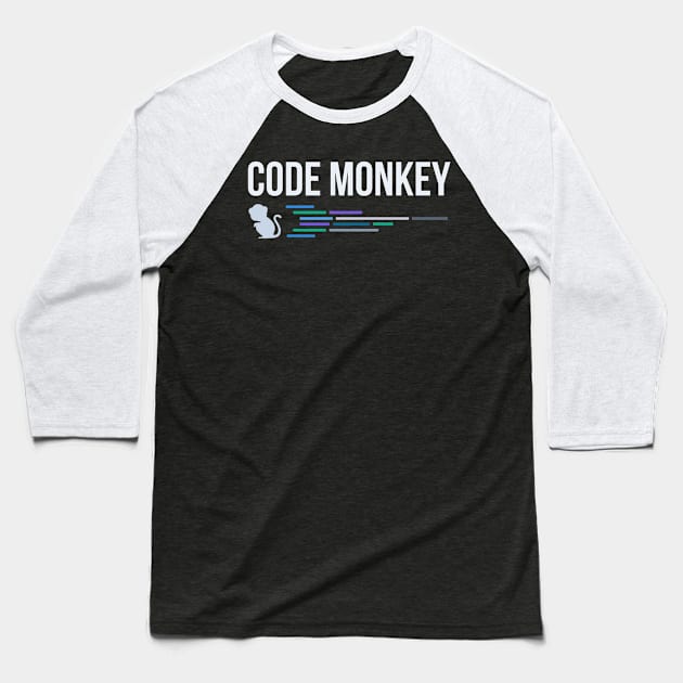 Developer Code Monkey Baseball T-Shirt by thedevtee